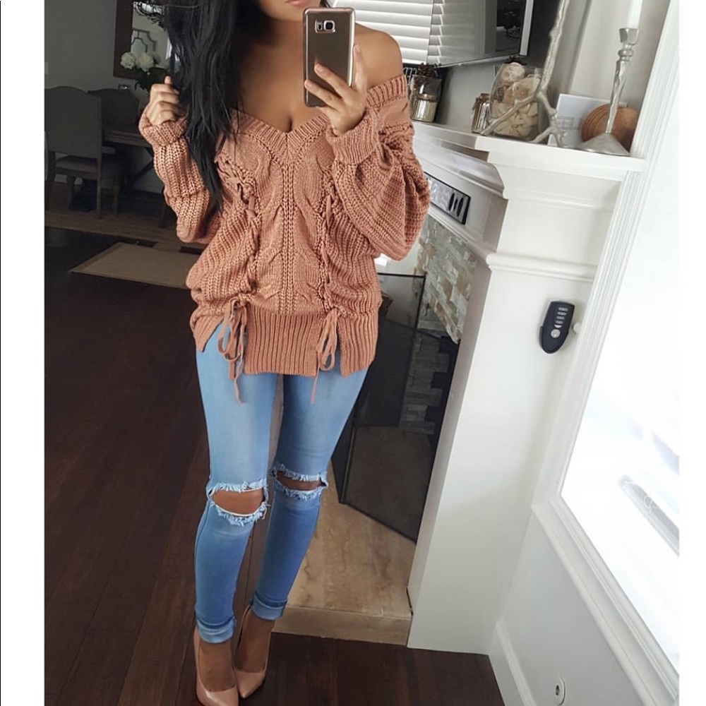 Gia monae blush/dusty pink sweater